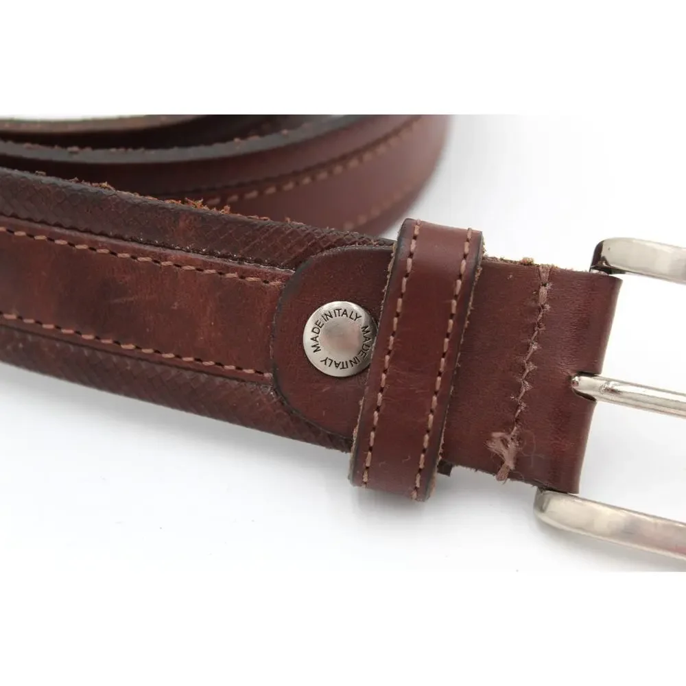 Cinture DAutore Italian Leather Belt Mens Size 36 Brown Classic Western Casual